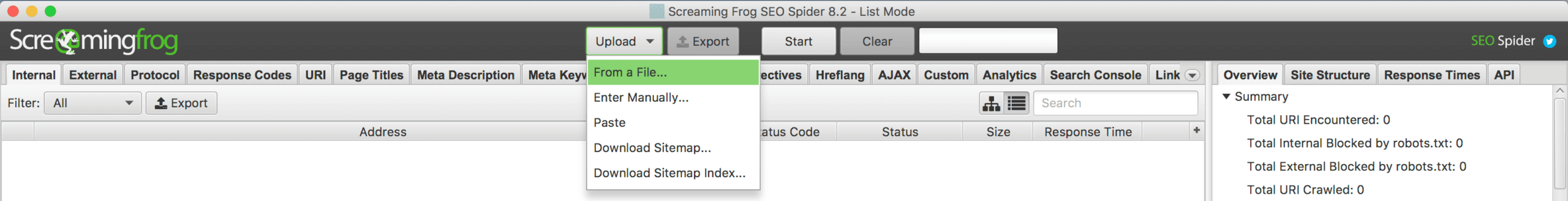 XML Sitemap validieren // Screaming Frog